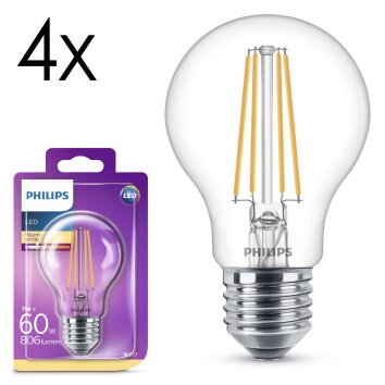 LED E27 4er Set 7 Watt 2700 Kelvin 806 Lumen
