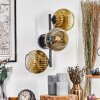 Ripoll Wandleuchte Glas 15 cm Gold, Klar, 3-flammig