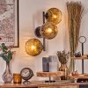 Ripoll Wandleuchte Glas 15 cm Gold, Klar, 3-flammig