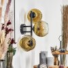 Ripoll Wandleuchte Glas 15 cm Gold, Klar, 3-flammig