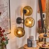 Ripoll Wandleuchte Glas 15 cm Gold, Klar, 3-flammig