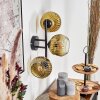 Ripoll Wandleuchte Glas 15 cm Gold, Klar, 3-flammig