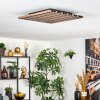 Tandragee Deckenpanel LED Holzoptik, Schwarz, 1-flammig