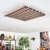 Tandragee Deckenpanel LED Holzoptik, Schwarz, 1-flammig