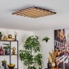 Tandragee Deckenpanel LED Holzoptik, Schwarz, 1-flammig