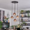 Koyoto Hängeleuchte Glas 15 cm Klar, Kupferfarben, 4-flammig