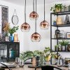 Koyoto Hängeleuchte Glas 15 cm Klar, Kupferfarben, 4-flammig