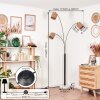 Soungou Stehleuchte 15 cm Chrom, Schwarz, Weiß, 3-flammig