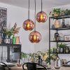 Koyoto Hängeleuchte Glas 20 cm Kupferfarben, 3-flammig
