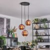 Koyoto Hängeleuchte Glas 20 cm Kupferfarben, 3-flammig