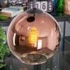 Koyoto Hängeleuchte Glas 20 cm Klar, Kupferfarben, 3-flammig