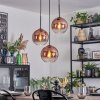 Koyoto Hängeleuchte Glas 20 cm Klar, Kupferfarben, 3-flammig