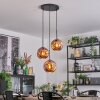 Ripoll Hängeleuchte Glas 20 cm Kupferfarben, 3-flammig