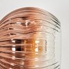 Ripoll Wandleuchte Glas 15 cm Klar, Kupferfarben, 3-flammig