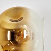 Ripoll Wandleuchte Glas 15 cm Gold, Klar, 3-flammig