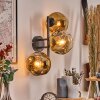 Ripoll Wandleuchte Glas 15 cm Gold, Klar, 3-flammig