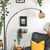 Ripoll Stehleuchte Glas 20 cm Schwarz, 1-flammig