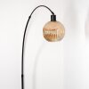 Ripoll Stehleuchte Glas 20 cm Schwarz, 1-flammig