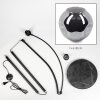 Ripoll Stehleuchte Glas 20 cm Schwarz, 1-flammig