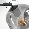 Ripoll Stehleuchte Glas 20 cm Schwarz, 1-flammig
