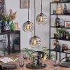 Ripoll Hängeleuchte Glas 20 cm Klar, Rauchfarben, 3-flammig