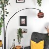 Ripoll Stehleuchte Glas 20 cm Schwarz, 1-flammig