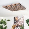 Tandragee Deckenpanel LED Holzoptik, Schwarz, 1-flammig, Fernbedienung