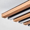 Tandragee Deckenpanel LED Holzoptik, Schwarz, 1-flammig, Fernbedienung