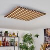 Tandragee Deckenpanel LED Holzoptik, Schwarz, 1-flammig, Fernbedienung