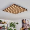 Tandragee Deckenpanel LED Holzoptik, Schwarz, 1-flammig, Fernbedienung
