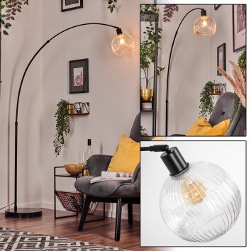 Ripoll Stehleuchte Glas 20 cm Schwarz, 1-flammig Ripoll Stehleuchte Glas 20 cm Schwarz, 1-flammig