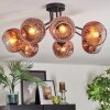 Ripoll Deckenleuchte Glas 15 cm Klar, Kupferfarben, 7-flammig