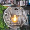 Ripoll Hängeleuchte Glas 15 cm Klar, Rauchfarben, 4-flammig