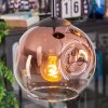 Ripoll Hängeleuchte Glas 15 cm Klar, Kupferfarben, 4-flammig