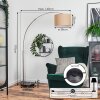 Soungou Stehleuchte 38 cm Nickel-Matt, Schwarz, 1-flammig