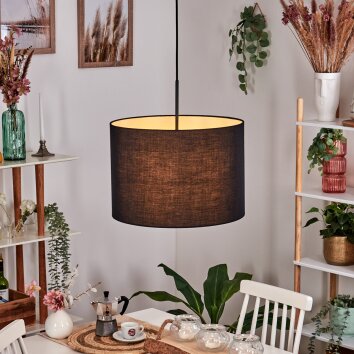 Bassagoda Hängeleuchte 40 cm Schwarz, Weiß, 1-flammig