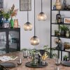 Ripoll Hängeleuchte Glas 15 cm Bernsteinfarben, Klar, 3-flammig