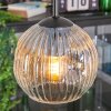 Ripoll Hängeleuchte Glas 15 cm Bernsteinfarben, Klar, 3-flammig