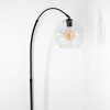 Ripoll Stehleuchte Glas 25 cm Schwarz, 1-flammig