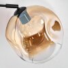 Ripoll Stehleuchte Glas 25 cm Schwarz, 1-flammig