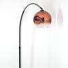 Ripoll Stehleuchte Glas 25 cm Schwarz, 1-flammig