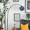 Ripoll Stehleuchte Glas 25 cm Schwarz, 1-flammig