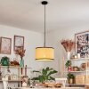 Chellas Hängeleuchte 35 cm Naturfarben, Schwarz, 1-flammig