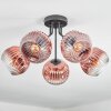 Ripoll Deckenleuchte Glas 15 cm Klar, Kupferfarben, 5-flammig