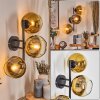 Koyoto Wandleuchte Glas 15 cm Gold, Klar, 3-flammig