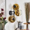Koyoto Wandleuchte Glas 15 cm Gold, Klar, 3-flammig