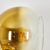 Koyoto Wandleuchte Glas 15 cm Gold, Klar, 3-flammig