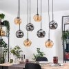 Ripoll Hängeleuchte Glas 20 cm Naturfarben, Schwarz, 8-flammig