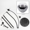 Ripoll Stehleuchte Glas 25 cm Schwarz, 1-flammig