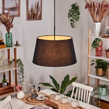 Bassagoda Hängeleuchte 45 cm Schwarz, Weiß, 1-flammig